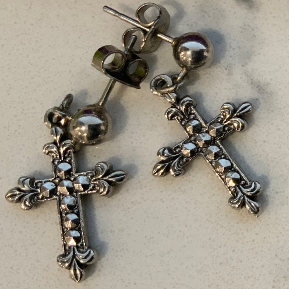 Vintage Cross Earrings
